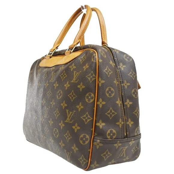 LOUIS VUITTON LV Logo Deauville Hand Bag Monogram Leather Brown M47270 89TA045 - Picture 4 of 16